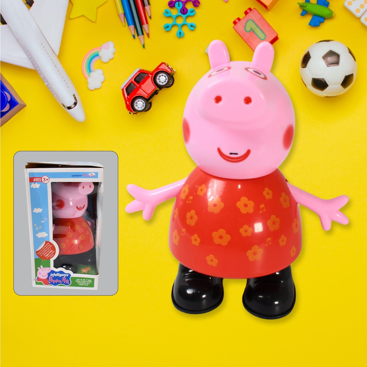 17926 Pig Children Play toy, Pretend Play Toy Fun Gift for Kids, Movable Hands, Legs Pig Pretend Play Toy Set for Kids Children with Soft Rubber Material (1 Pc / Battery Not included) 17926 Pig Children Play toy, Pretend Play Toy Fun Gift for Kids, Movable Hands, Legs Pig Pretend Play Toy Set for Kids Children with Soft Rubber Material (1 Pc / Battery Not included)